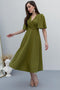 فستان - أخضر زيتي