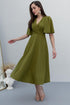 فستان - أخضر زيتي