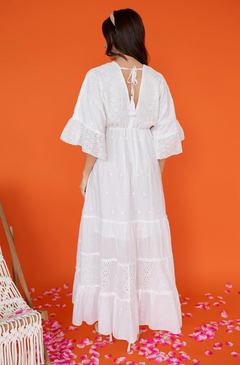 فستان - أبيض