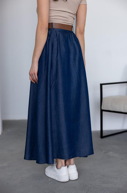 تنورة - أزرق غامق