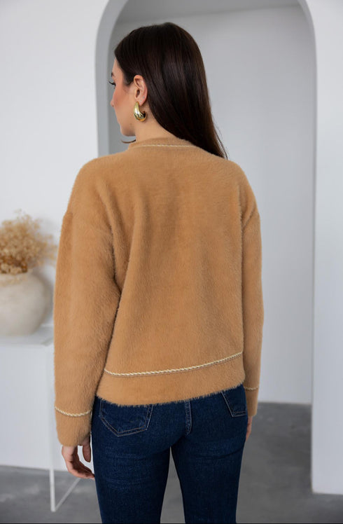 جرزة صوفية بأزرار من اللؤلؤ - كميل