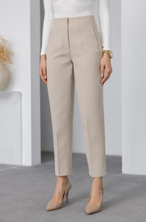 بنطلون كلاسيكي - كريمي
