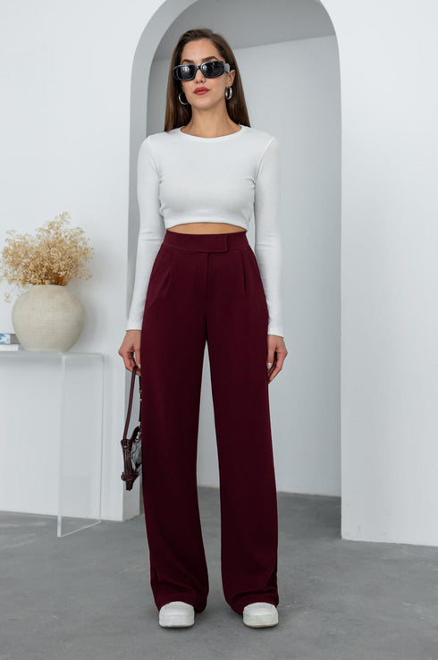 بنطلون ليكرا - بوردو