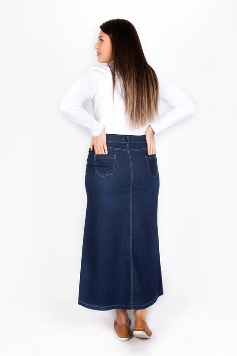 تنورة جينز طويلة