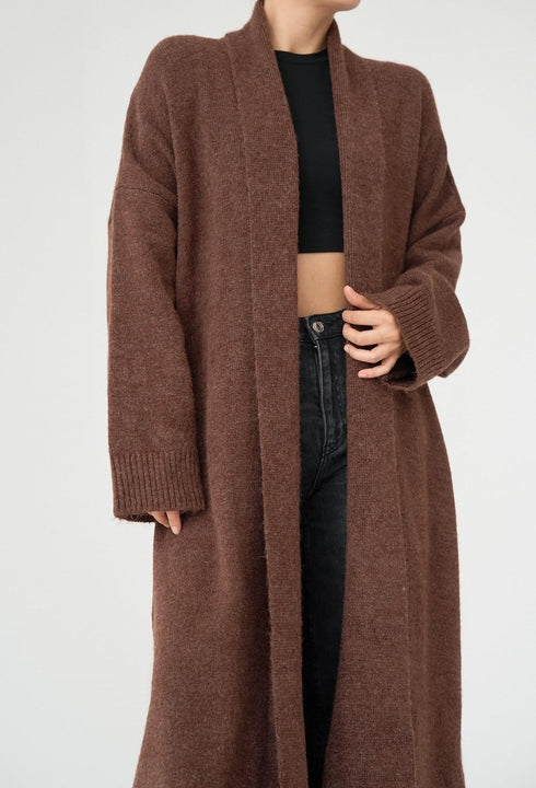 كارديغان تريكو باللون البني