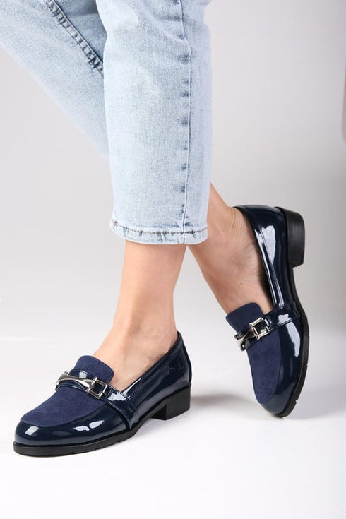 حذاء أكسفورد لون كحلي