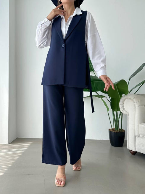 Vest Suit Navy Blue