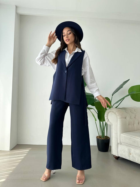 Vest Suit Navy Blue