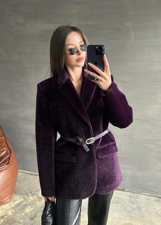 جكيت فرو - أرجواني