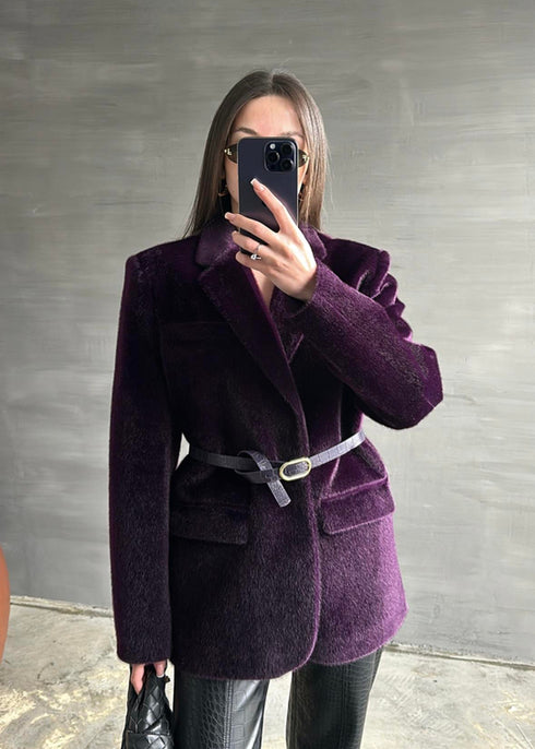 جكيت فرو - أرجواني