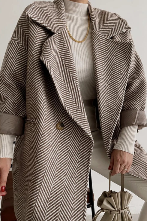 جكيت قصير مبطن لون بني