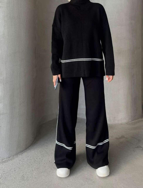 طقم تريكو لون أسود