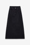 تنورة جينز طويلة لون أسود