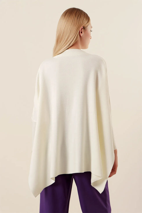 كنزة - تريكو واسعة باللون القرميدي