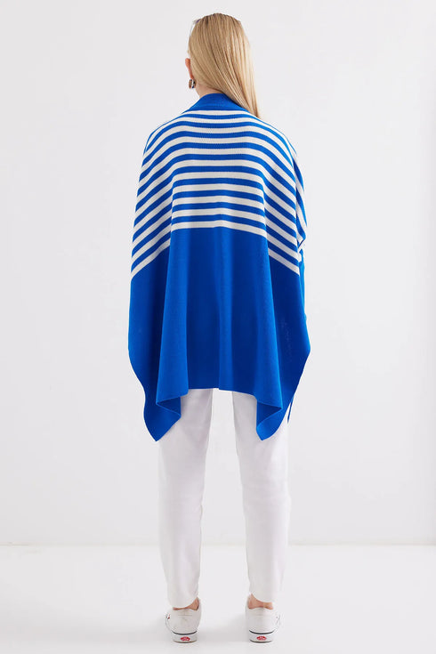 كنزة - تريكو مخططة لون أزرق