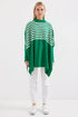كنزة - تريكو مخططة لون أخضر