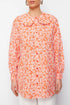 قميص بنقشة زهور - أحمر