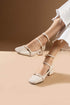 BEIGE LEATHER SHORT HEEL
