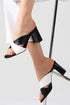 Black and White Heeled Slippers