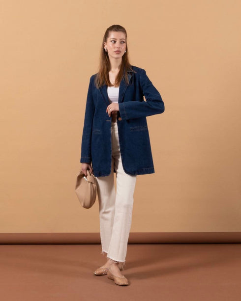 جكيت جينز - ازرق غامق