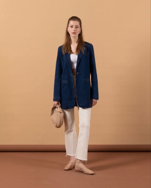 جكيت جينز - ازرق غامق