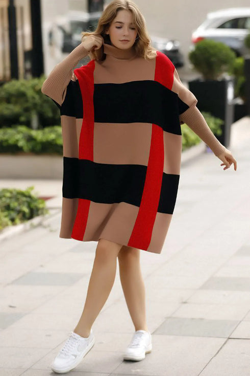 كنزة- تريكو واسعة لون بني