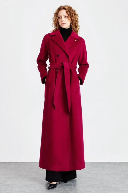 معطف جوخ طويل - بوردو