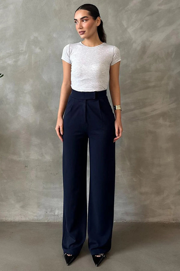 بنطلون من الليكرا لون كحلي