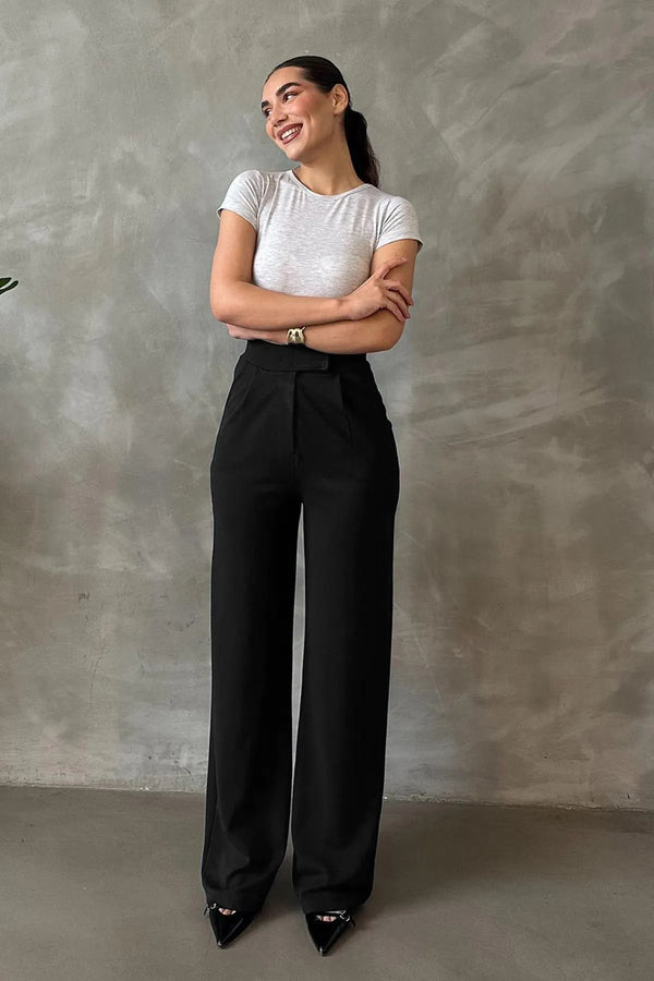 بنطلون من الليكرا لون أسود