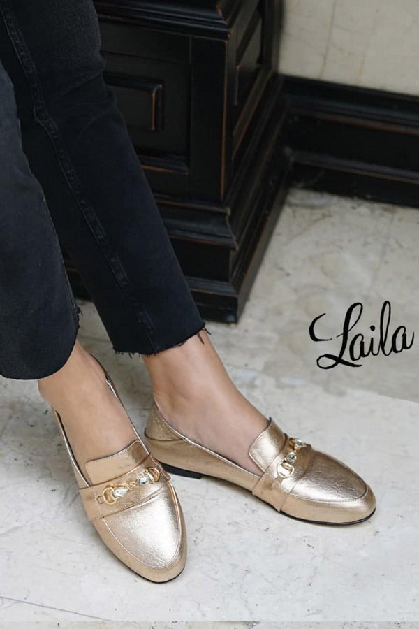 حذاء باليرينا لون نحاسي