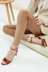 صندل كعب قصير لون عسلي