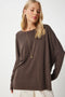 بلوزة - باللون البني
