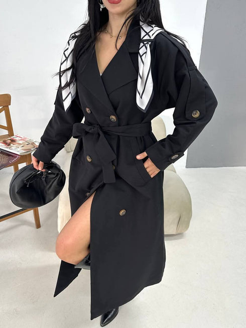 ترانشكوت طويل غير مبطن