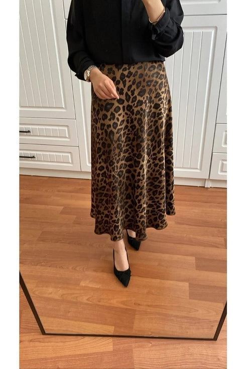 تنورة طويلة نقشة تايجر