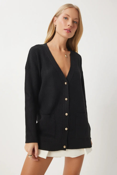 جرزة صوف ناعم طويلة باللون الأسود