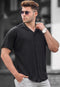 قميص رجالي - أسود