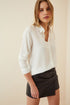 قميص نسائي- ابيض