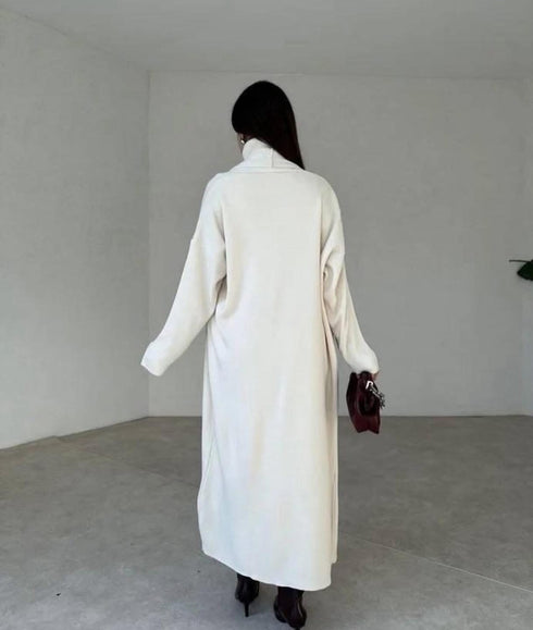 طقم تريكو- فستان وكارديغان طويل