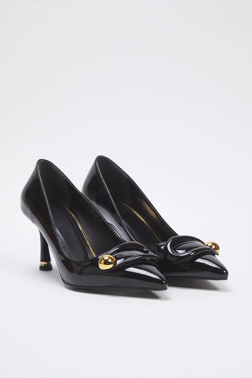 حذاء بكعب عالي لون أسود