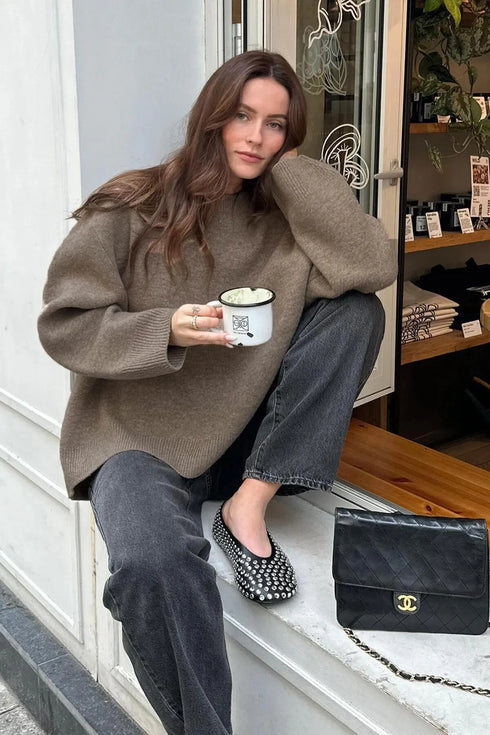 كنزة تريكو اوڤر سايز