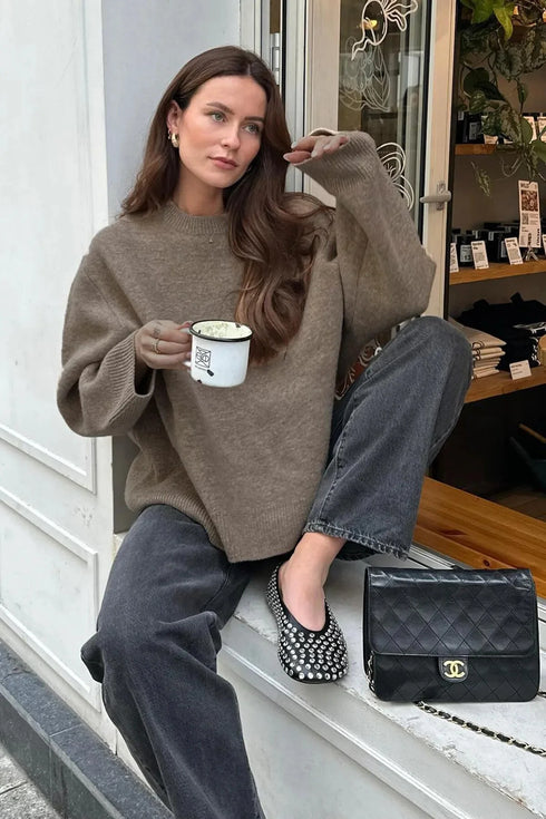 كنزة تريكو اوڤر سايز