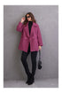 جكيت قصير مبطن لون فوشيا