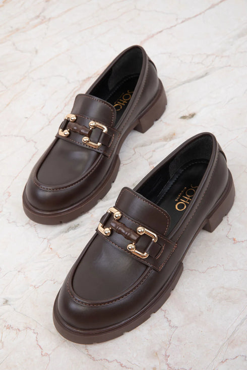 حذاء كاجوال لون بني