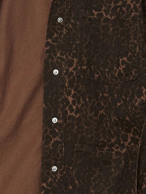 جكيت بنقشة الليوبارد باللون البني