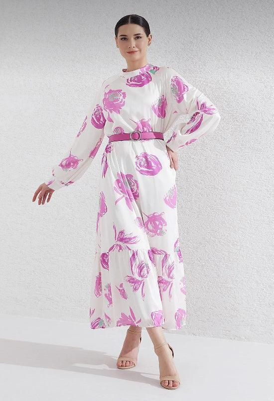 فستان - وردي