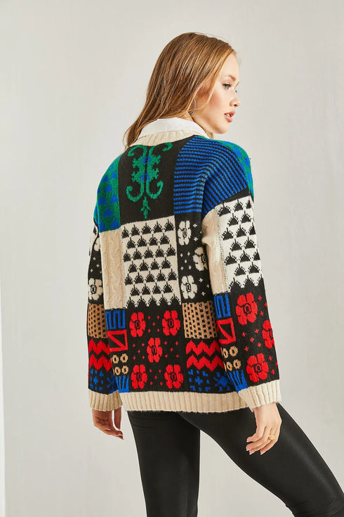 كنزة تريكو ملونة