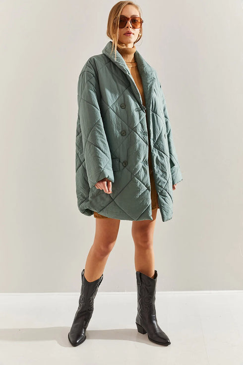 معطف اوفر سايز - أخضر