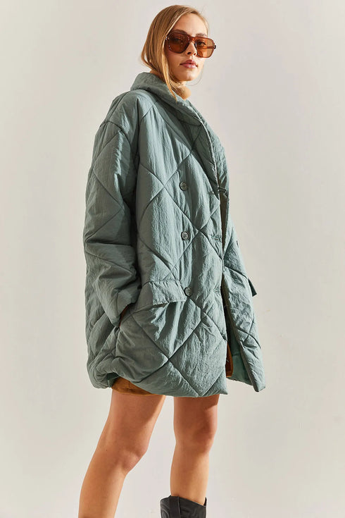 معطف اوفر سايز - أخضر