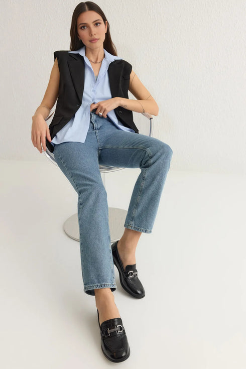 حذاء نسائي بكعب لون أسود