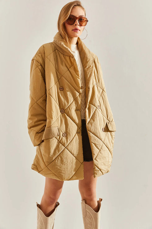 معطف اوفر سايز - بيج